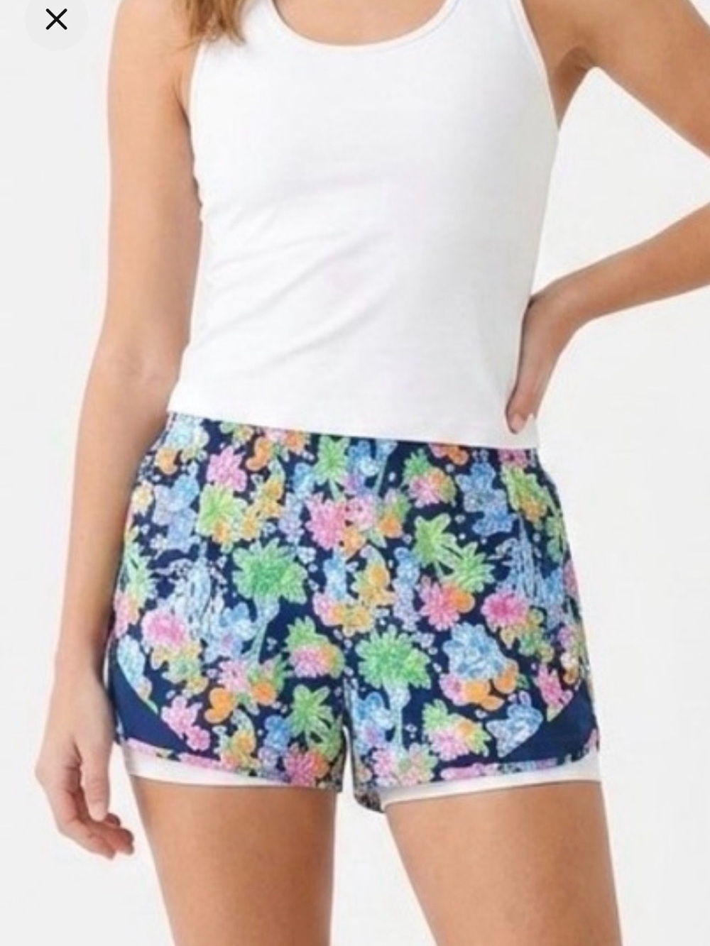 NWT Lilly pulitzer Disney shorts medium Floral Navy Women's Lounge Shorts